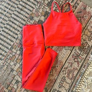 Candy apple red workout set